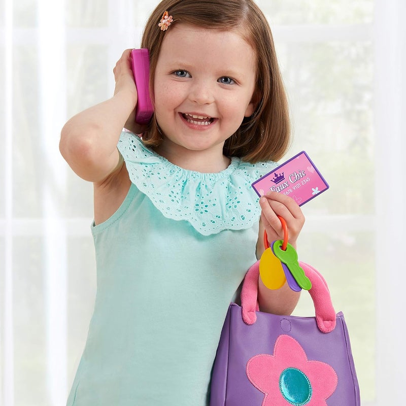 Kidoozie My First Purse - Pretend Play Purse with Wallet, Credit Card, Lipstick, Mirror, and More for Ages 2+. Kids Will Love Pretending to be Grown-ups! - Image 3